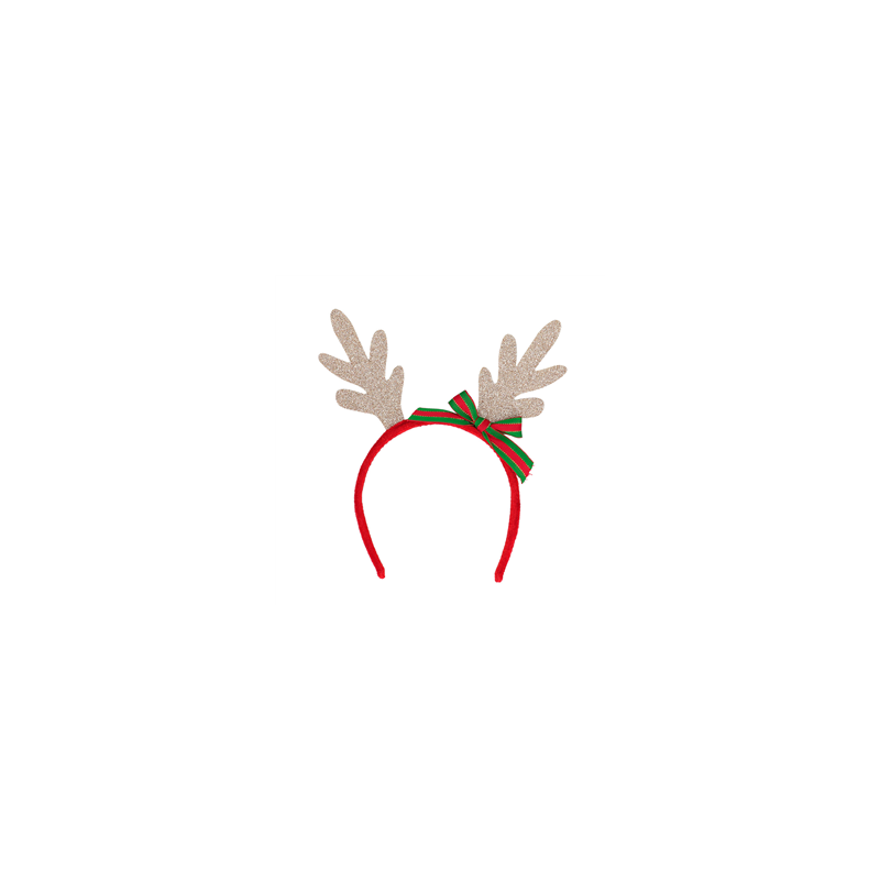 Serre Tête bois de rennes de Noël en tissu - Taille adulte