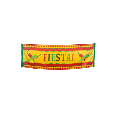 Bannière en polyester 'FIESTA!' (74 x 220 cm)