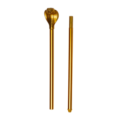 Sceptre serpent doré PE Haut. 90cm