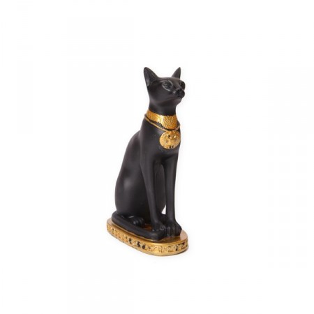 Chat Egyptien - résine - H. 18cm