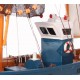 Maquette de bateau - bois - Long 60cm H. 57cm