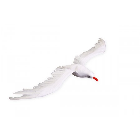 Mouette - polystyrène/plumes - envergure 85cm