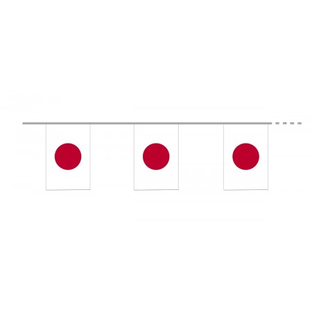 Guirlande Japon  - 10 fanions 20 x 30 cm - papier - Long.420cm