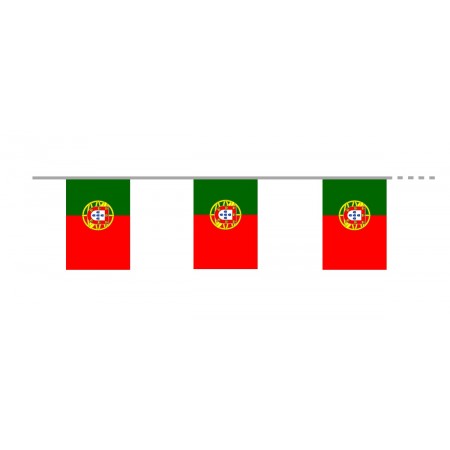 Guirlande Portugal 12 fanions 15 x 21 cm - tissu Long. 450cm