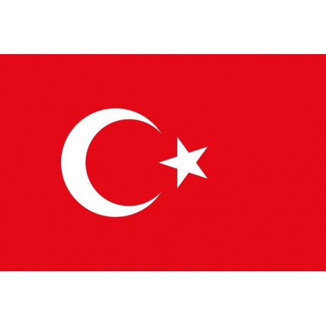 Drapeau Turquie - tissu - 90 x 150cm  