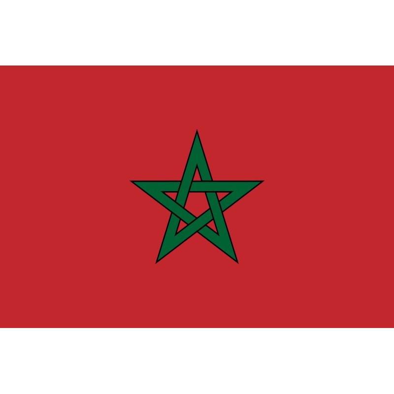 Drapeau Maroc - tissu - 90 x 150 cm - Décors du monde