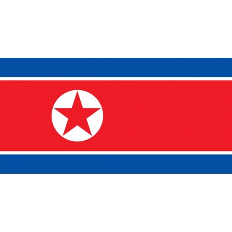 Drapeau Corée du Nord - tissu - 90 x 150cm  