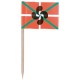 Sachet de 144 minis drapeaux Basque -papier-3.5 x 2.5 cm (pic en bois de 6.5 cm)