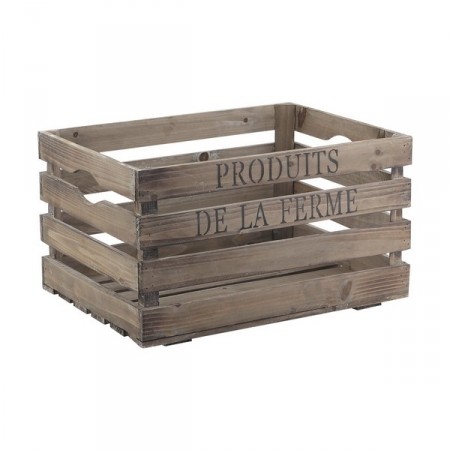 Caisse produits de la ferme 40 x 30 x 22 cm (bois)