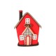 maison de poupées rouge et gris 23x17xh29 cm