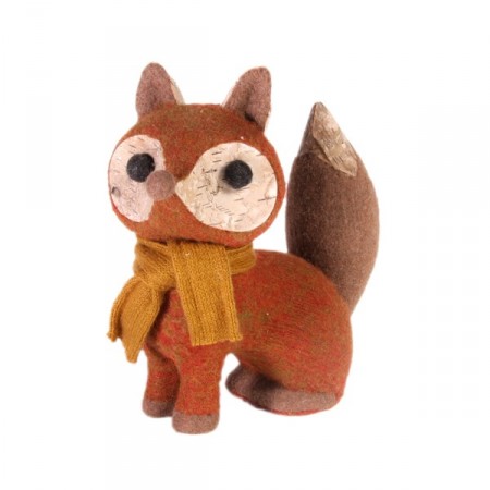 Renard avec écharpe 29x13xh31 cm