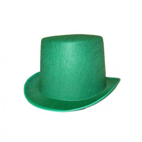 Chapeau haut de forme vert - feutre - taille adulte