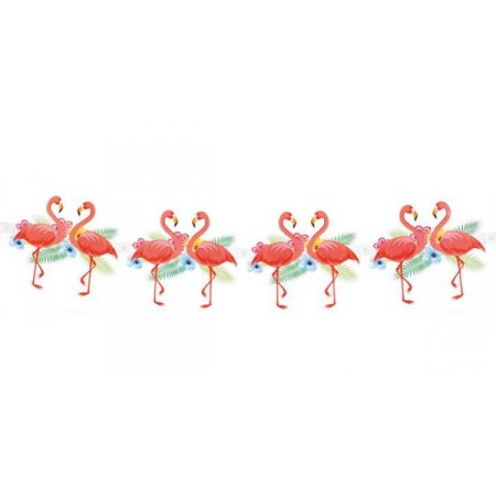 Guirlande - flamant rose - papier - 300cm*