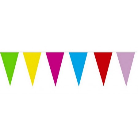 Guirlande Kermesse multicolore - 15 fanions 20 x 29 cm  papier - Long. 4 ml