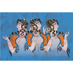 Visuel imprimé Crête 3 Femmes mosaïque - 40 x 30cm sur support bristol 350 gr