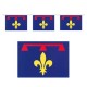 Guirlande drapeaux Provence - 10 fanions 21 x 30 cm - papier - Long.520cm