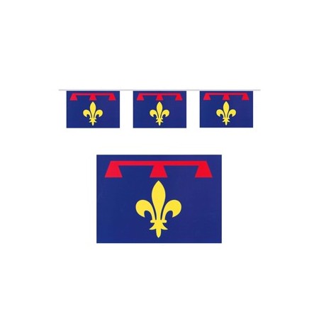 Guirlande drapeaux Provence 10 fanions 21 x 30cm - papier Long. 520cm