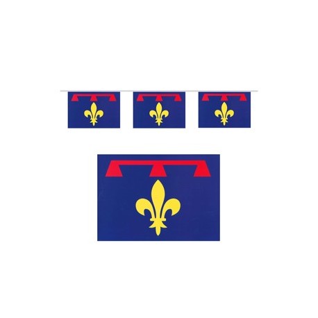 Guirlande drapeaux Provence - 10 fanions 21 x 30 cm - papier - Long.520cm