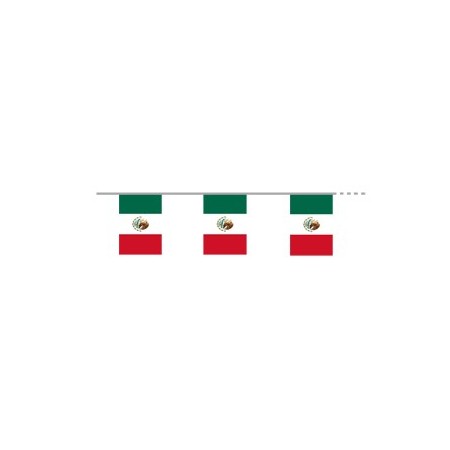 Guirlande drapeaux Mexique 10 fanions 21 x 30cm - papier Long. 420cm