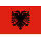Drapeau Albanie - tissu - 60 x 90cm