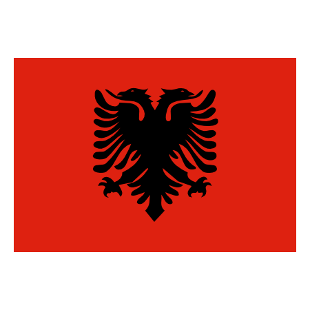 Drapeau Albanie - tissu - 90 x 150cm