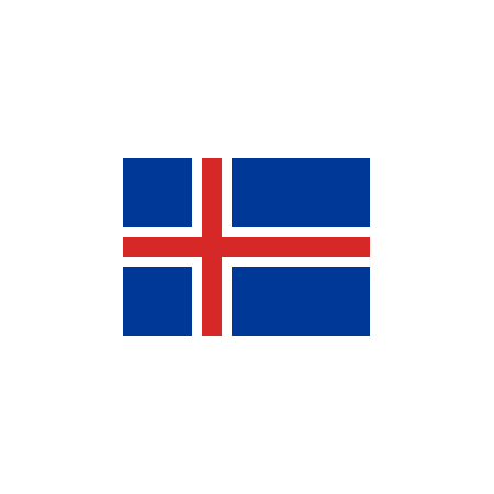Drapeau Islande - tissu - 90 x 150 cm