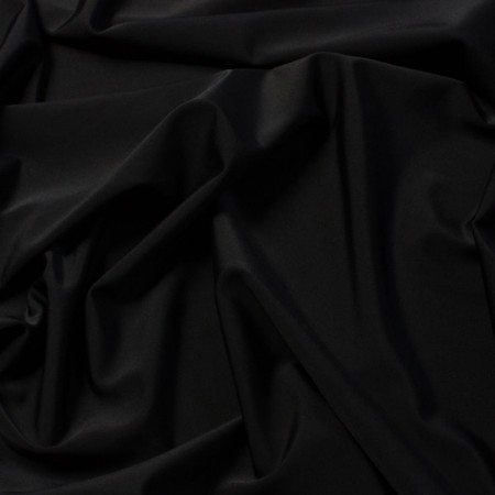 Tissu satin noir - Larg. 150cm (vendu au mètre)
