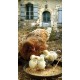 Kakemono Poules automne - 180 x 80 cm - Toile M1 avec structure  X- Banner