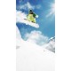 Kakemono Montagne ski - 180 x 80 cm - Toile M1 avec structure  X- Banner