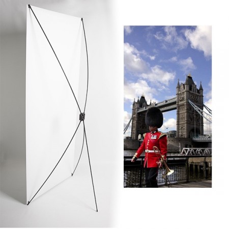 Kakemono London Bridge - 180 x 80 cm - Toile M1 avec structure X- Banner