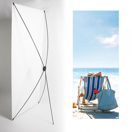 Kakemono transat été duo - 180 x 80 cm sur Toile M1 avec structure  X- Banner