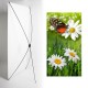 Kakemono marguerite été - 180 x 80 cm - Toile M1 avec structure  X- Banner