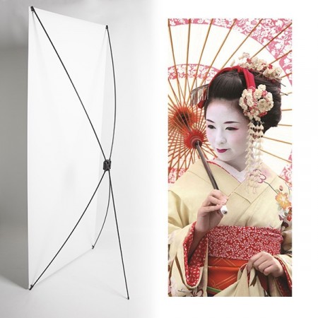 Kakemono Japonaise - 180 x 80 cm - Toile M1 avec structure  X- Banner