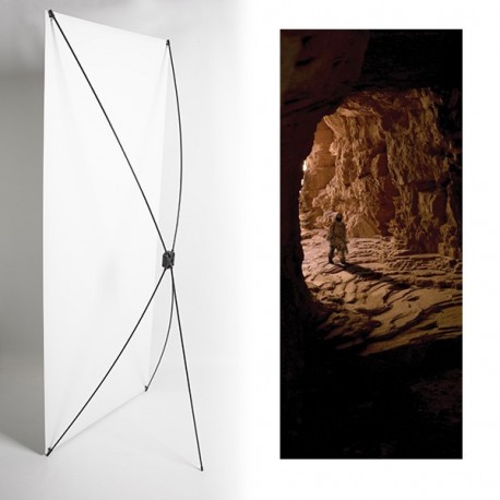 Kakemono grotte préhistoire- 180 x 80 cm - Toile M1 avec structure  X- Banner