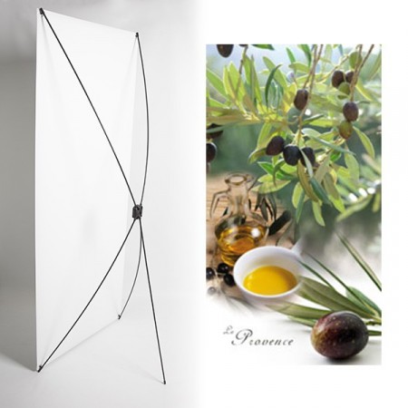 Kakemono provence olives- 180 x 80 cm - Toile M1 avec structure  X- Banner