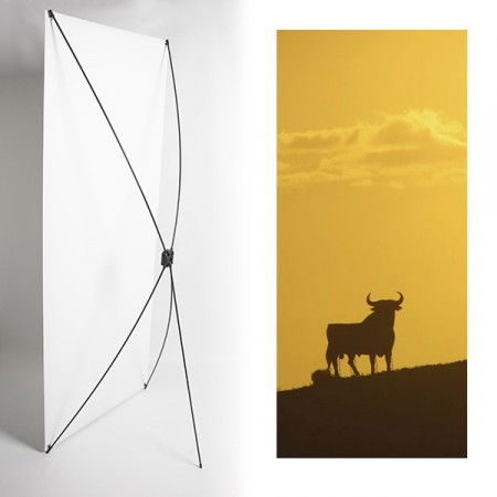 Kakemono Taureau - 180 x 80 cm - Toile M1 avec structure  X- Banner