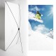 Kakemono Montagne ski - 180 x 80 cm - Toile M1 avec structure  X- Banner