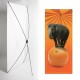 Kakemono Elephant orange - 180 x 80 cm - Toile M1 avec structure  X- Banner