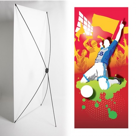 Kakémono FOOT 80 x 180 - Toile M1 / X Banner - Joueur / But