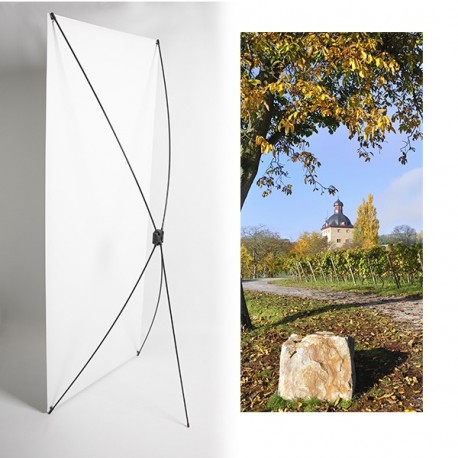 Kakemono Paysage Loire - 180 x 80 cm - Toile M1 avec structure  X- Banner