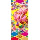 Kakemono cotillons carnaval - 180 x 80 cm - Toile M1 avec structure  X- Banner