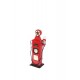 Pompe à essence rouge - métal - H. 44cm