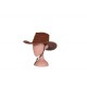 Chapeau Cow boy - feutrine marron - taille adulte