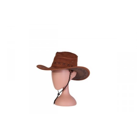 Chapeau Cow boy - feutrine marron - taille adulte