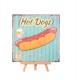 Plaque en bois HOT DOG - 30 x 30cm