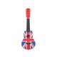 Petite guitare avec drapeau UK - Bois - H. 54cm