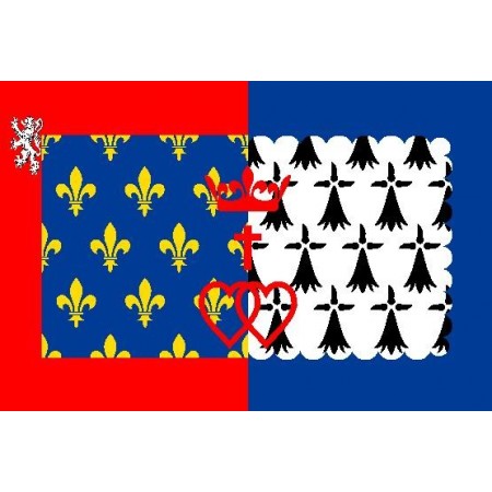 Drapeau Pays de Loire - tissu - 90 x 150cm