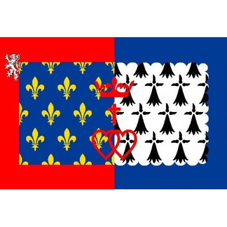 Drapeau Pays de Loire - tissu - 90 x 150cm