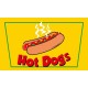 Drapeau Hot Dogs - tissu - 90 x 150cm