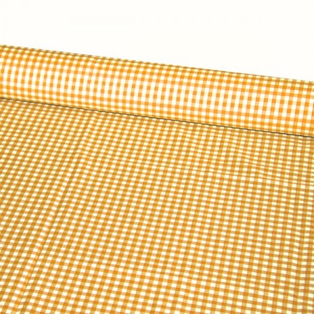 Tissu Vichy orange - Larg. 150cm - Coupe de 2m